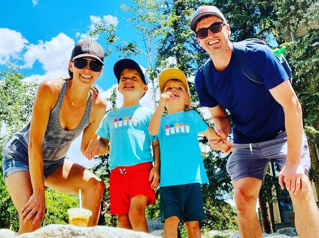 Kayna Whitworth with son and husband