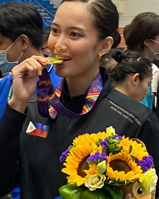 Agatha Wong with her medal
