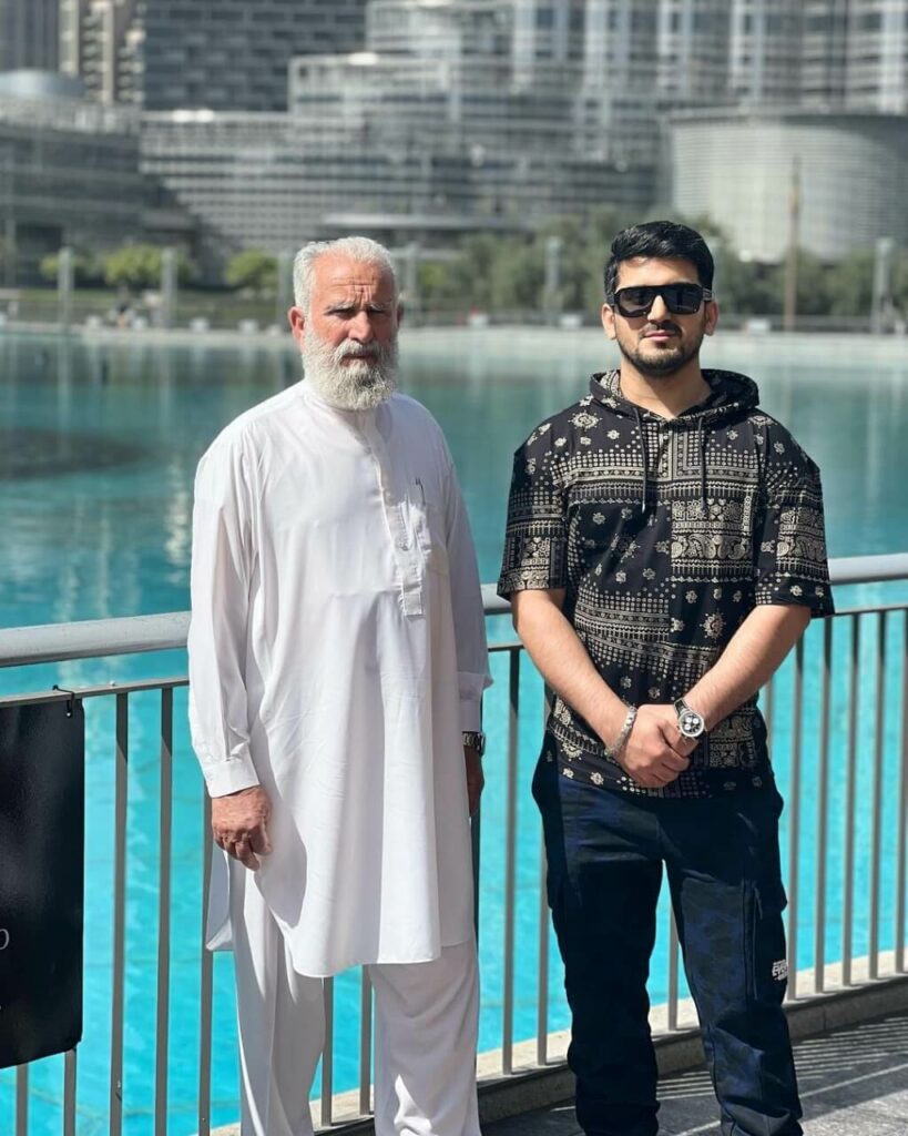 Shahid Anwar with his dad