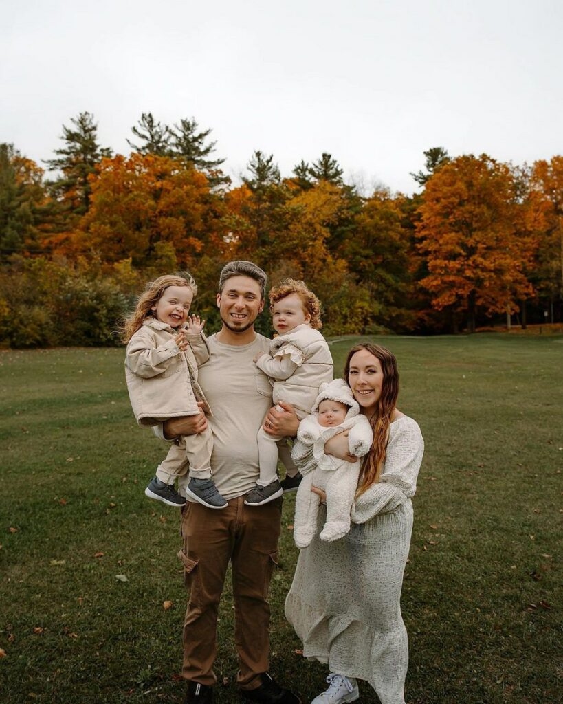 Chantel Schnider with his husband and children