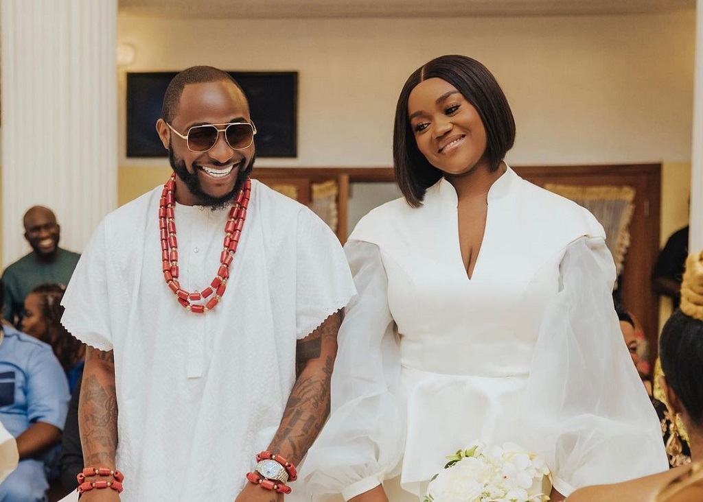 Davido with his wife